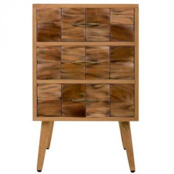 Cajonera Alexandra House Living Natural Madera de Paulonia 75 x 38 x 45 cm