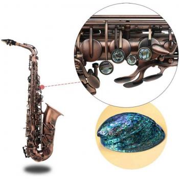 9Pc Abalone Shell Key Inlays for Alto/Soprano/Subalto Saxophones