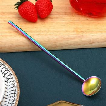 Paille réutilisable en métal avec cuillère