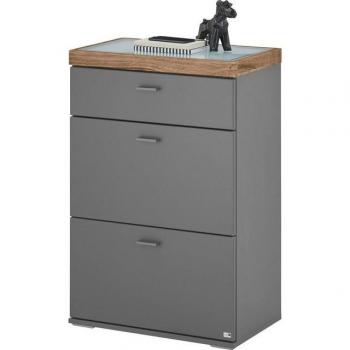 Sideboard Lancaster Dielen in Anthrazit und Eiche