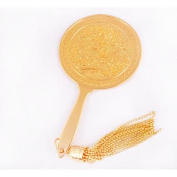 Espejo 3/8 Ho Tu Feng Shui antiguo con caballo de la Victoria, SKU: W1008