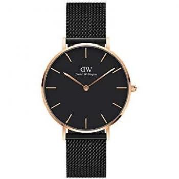 Reloj Daniel Wellington Petite Ashfield, 36mm, Metálico, Negro/Oro Rosado