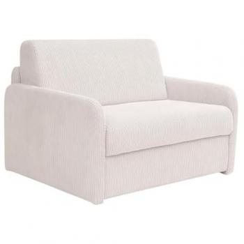Poltrona letto a ribalta beige velluto a coste