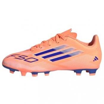 Calzado Deportivo F50 Club de Adidas para Niños – Blanco y Naranja Claro