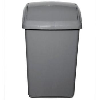 50L Silver Swing Top Bin from Whitefurze