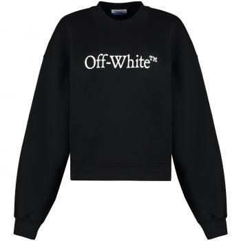 Black Off-White Contrast Logo Sweatshirt for Women, Size S