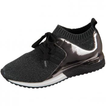 Schwarz Metallic Knitted Sneaker von La Strada 1806936, EU 39