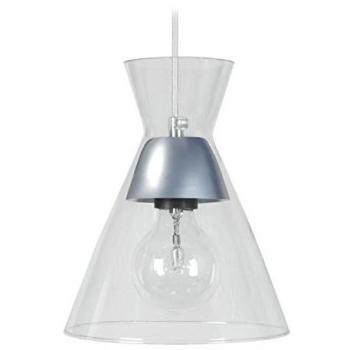 Tóxel Luz Cónica en Aluminio con Pantalla de Vidrio Ambarino