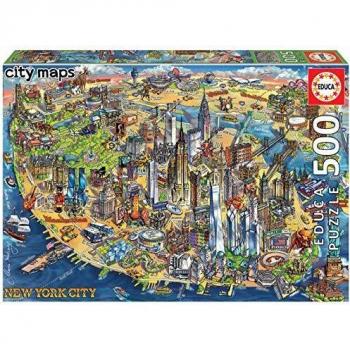 Cartes de la Ville de New York – Puzzle 500 pièces
