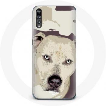 Samsung Galaxy P20 Pro White Dog‑Print Protective Shell