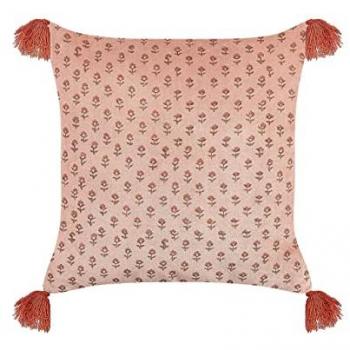 45 x 45 cm Pink Velvet Floral Cushion