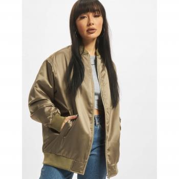 Damen Bomberjacke Satin Oversized