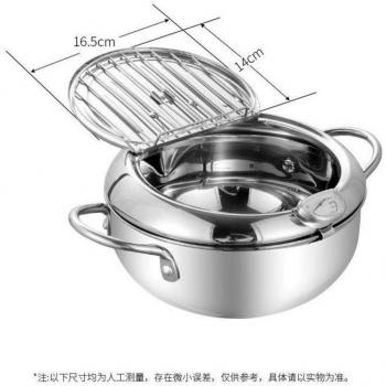 Frittiertopf Multi‑Purpose für die Küche: Thermometer, Deckel, Tempurafunktion