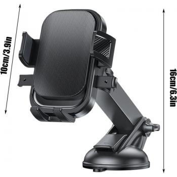 Support Universel Téléphone Voiture 3 en 1 Noir