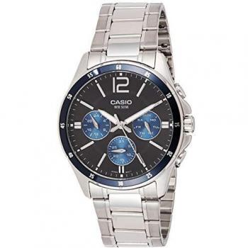 Montre Homme Casio Collection MTP-1374D-2A Argenté avec Cadran Bleu (Ø 43,5 mm)