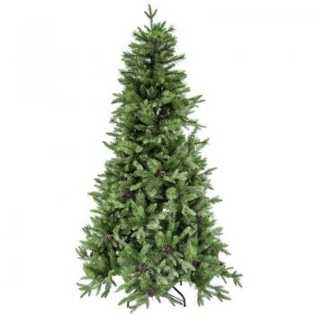Albero di Natale Sinai Verde con Pigne, 746 Rami, 84x84x120 cm