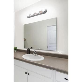 Circular 4 mm Sheet Mirror – Silver, 100 × 70 cm, 4‑Hole Design – Single Pack