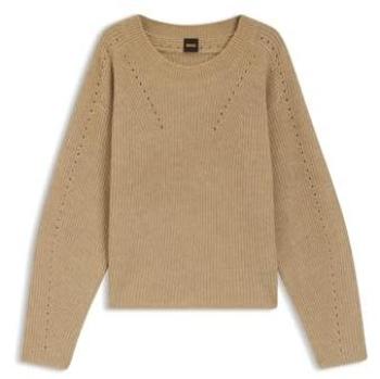 BOSS ORANGE Strickpullover „Fenne Premium“ – Rundhals, 35% Alpaka / 35% Wolle / 30% Polyamid