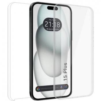 Cubierta Transparente Premium 360° + TPU para iPhone 15 Plus