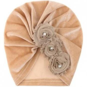 Velvet Baby Turban Hat