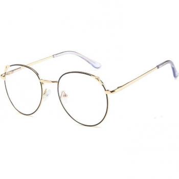 Elbru Myopia Glasses with Metal Cat Eye Frame