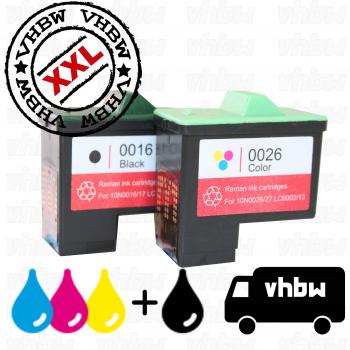 Kit Réemploi Éco‑Prix : Encre Noire & Couleurs Lexmark 16 & 26