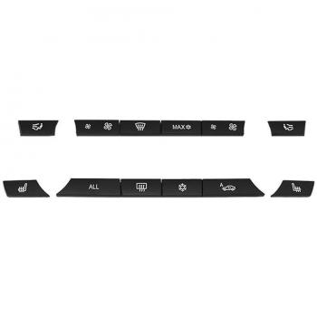 Pack de 12 Capuchons de Boutons de Contrôle A/C F07 GT / F10 / F11 F01 / F02 Noir