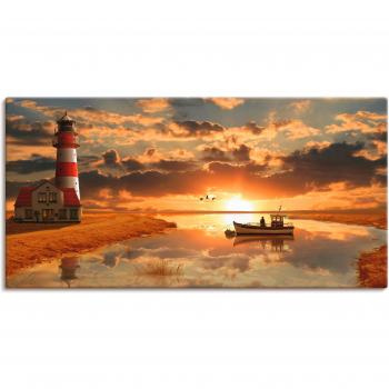 Artland Wandbild »Küstenblick mit Leuchtturm«