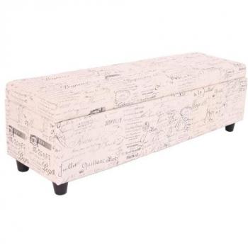 Rangement Kriens en Tissu Crème avec Accents Jacquard Noir