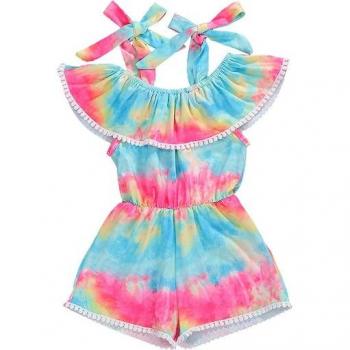 Barboteuse à motifs tie-dye pour bébés filles