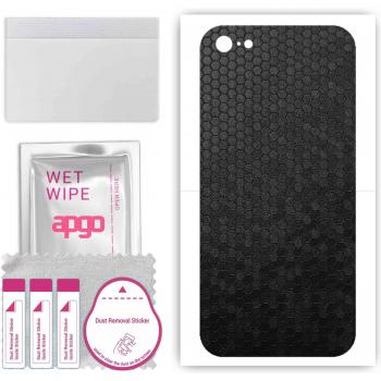 IPhone 5c Back Sticker – Black Honeycomb Pattern