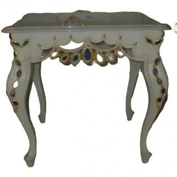 Xlmoebel Barock Konsole mit Glasplatte, italienischer Beistelltisch, 1 Stück, aus Europa hergestellt