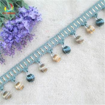 Cinta étnica de costura, decorativa con flecos y borlas, 5 yardas