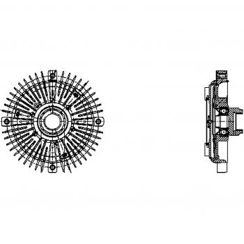 Clutch, radiator fan for BMW: 3, 5, E30, E36, E28 (11521740962)