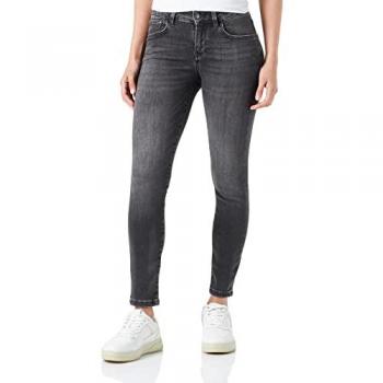 Dunkelgraue 5-Pocket-Jeans mit Stretch