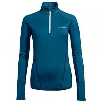 VAUDE Sudadera Mujer Livigno, Media Cremallera, Color Pacific