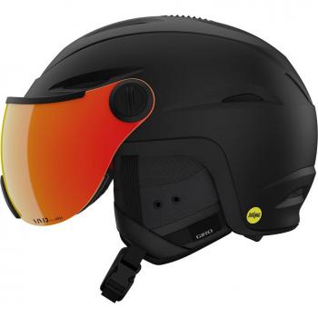 Giro Vue MIPS Snowhelm Matte Black mit Vivid Ember-Design für Unisex