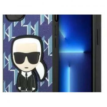 Karl Lagerfeld iPhone 13 mini hårdskal blå Monogram Ikonik Patch