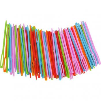Vibrant Plastic Yarn Needles for DIY Projects