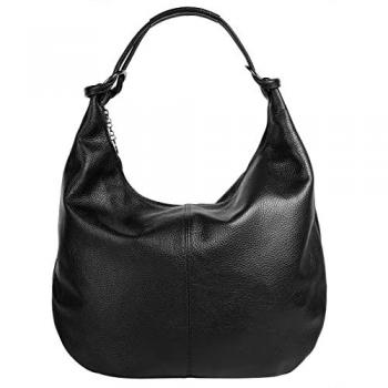 Cluty Shopper – Klassisches Schwarz – Echtes Leder – Made in Italy