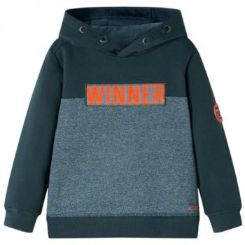 Sudadera con Capucha Infantil Estampado Texto Winner Verde Oscuro 140