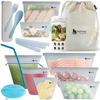 Zipper-Silicone Beutel für Brot, Sandwiches – Mehrfachset