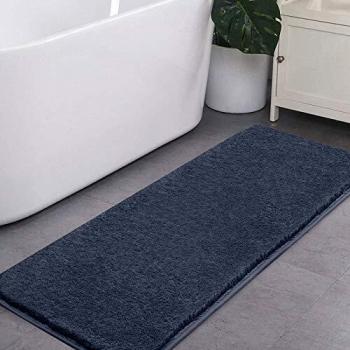 VANZAVANZU Extra Large Non Slip Bath Mat Thickened Bathroom Runner Rug Absorbent Ultra Soft Microfiber Carpet