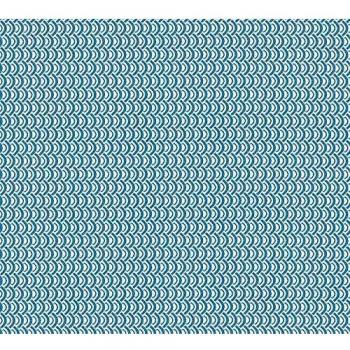 Vliestapete Esprit – Metallikblau geometrisch, ECO zertifiziert