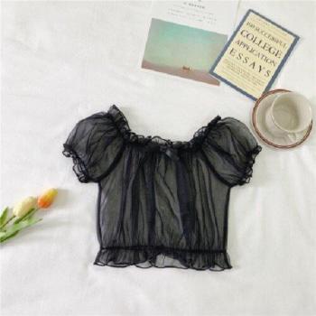 Blusa Base Kawii Transparente y Retro