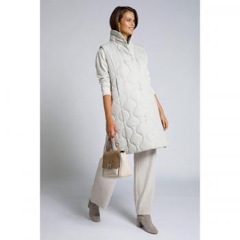 Gilet lungo trapuntato grigio taglia 68/70 per donna
