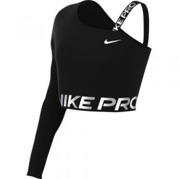 Nike Sport Pro – Tenue longue manches, asymétrique, noir, XS féminin