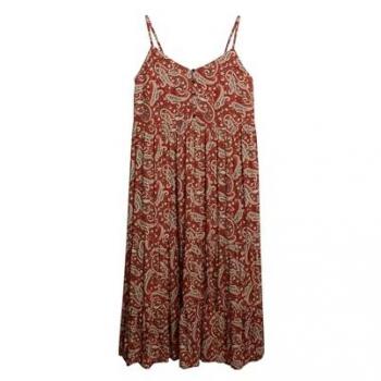 Robe mi-longue boutonnée avec volants Superdry