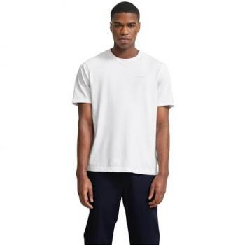 Bugatti T-Shirt unifarben und mit Rundhals