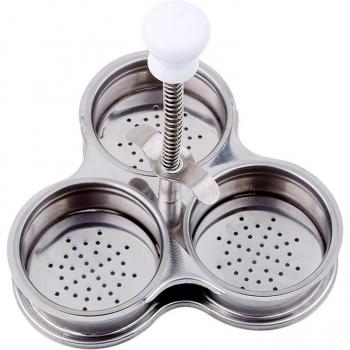 MegaGrid Egg Poacher – Triple Stainless‑Steel Microwavable Cooker